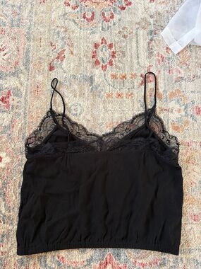Aritzia Black Lace Trim Tank